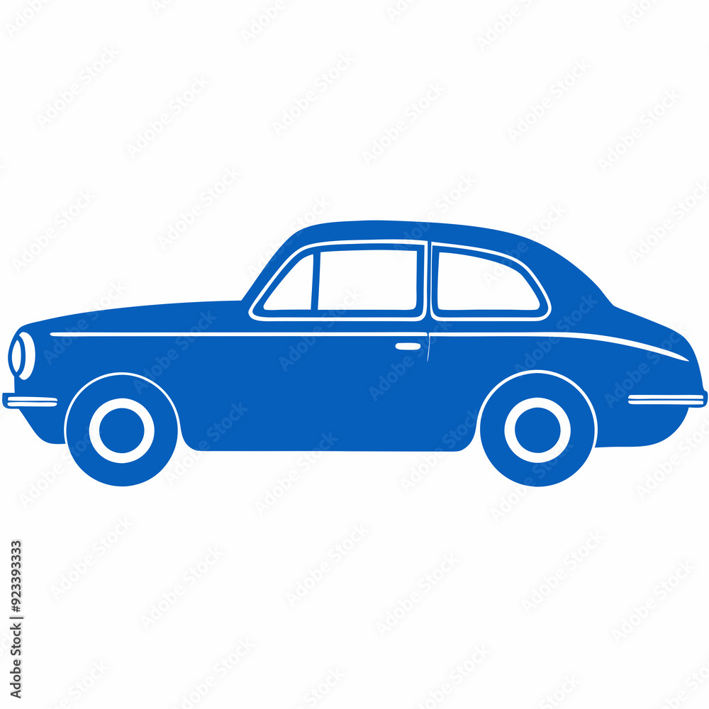 Classic car on a white background silhouette vector illustration Classic car on a white background silhouette vector illustration