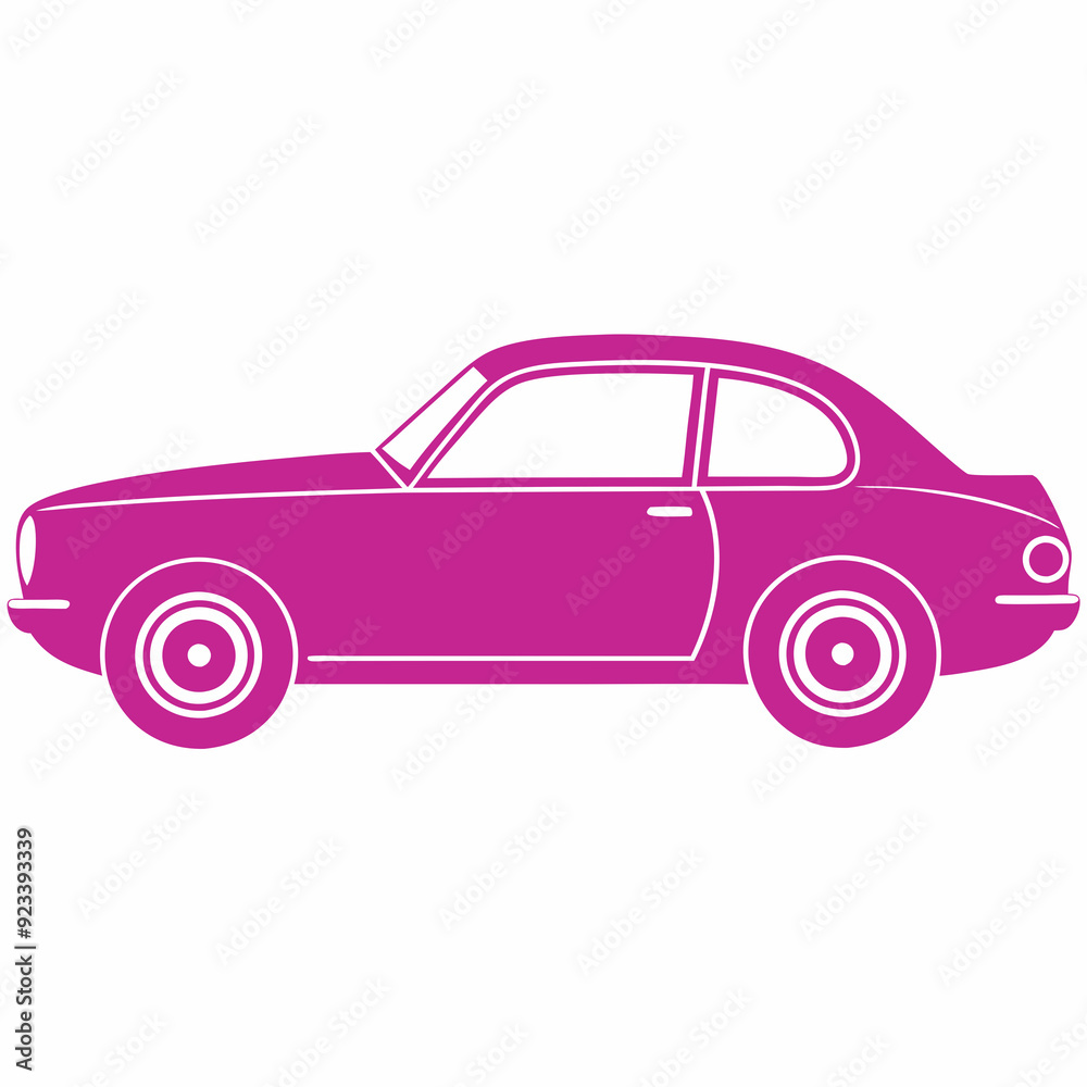 Classic car on a white background silhouette vector illustration Classic car on a white background silhouette vector illustration