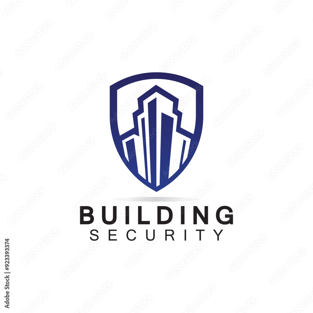 Building security logo design template. Building security logo design template.