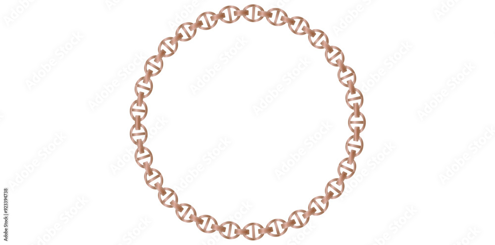 Decorative Round Chain Design Element Vector Illustration.