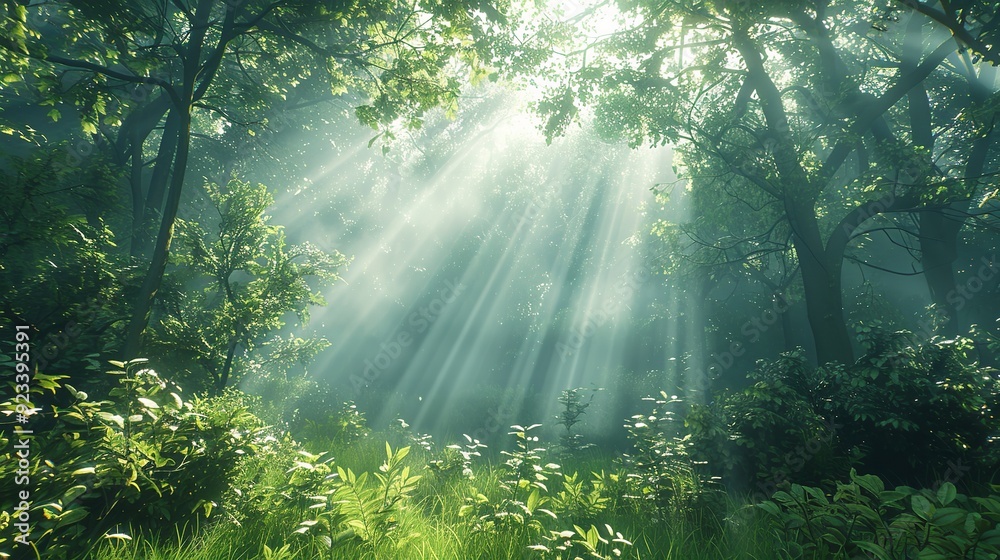 Sunlit Serene Forest Sanctuary Highlighting Nature s Untouched Tranquility and Sustainability Sunlit Serene Forest Sanctuary Highlighting Nature s Untouched Tranquility and Sustainability