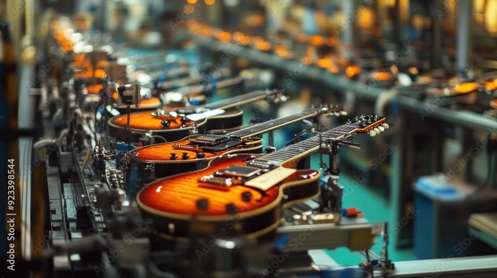 Guitars on Assembly Line Guitars on Assembly Line