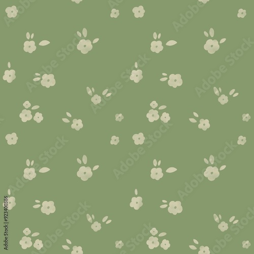 Small floral pattern. Cute seamless pattern with scattered flowers. Simple girly print.  illustration.
