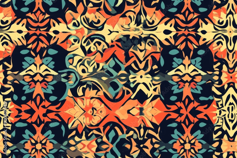 A trendy, simple, uniform pattern with an abstract, creative geometric structure art of risograph. A trendy, simple, uniform pattern with an abstract, creative geometric structure art of risograph.