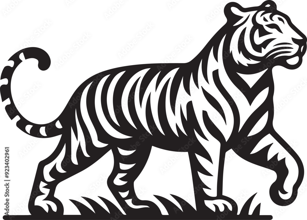 Bengal Tiger vector silhouette illustration logo art Bengal Tiger vector silhouette illustration logo art