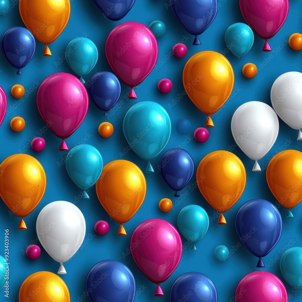Whimsical, playful pattern of colorful balloons, cheerful, celebration, high-quality, clipart Whimsical, playful pattern of colorful balloons, cheerful, celebration, high-quality, clipart