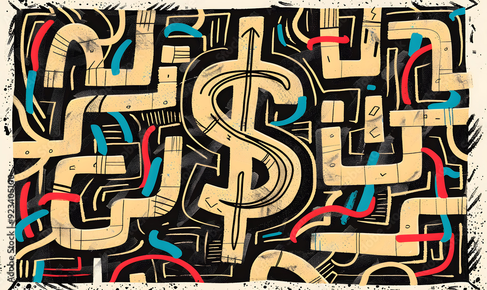 Obraz premium investment and business graphic advertising backgrounds