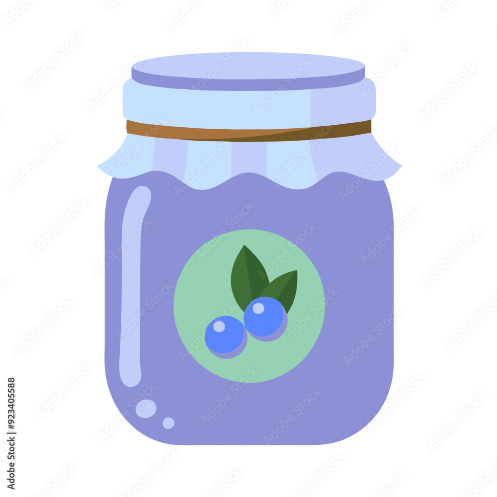 Blueberry Jam Jar Illustration Vector Perfect for Food Labels Recipe Books Kitchen Decor Blueberry Jam Jar Illustration Vector Perfect for Food Labels Recipe Books Kitchen Decor