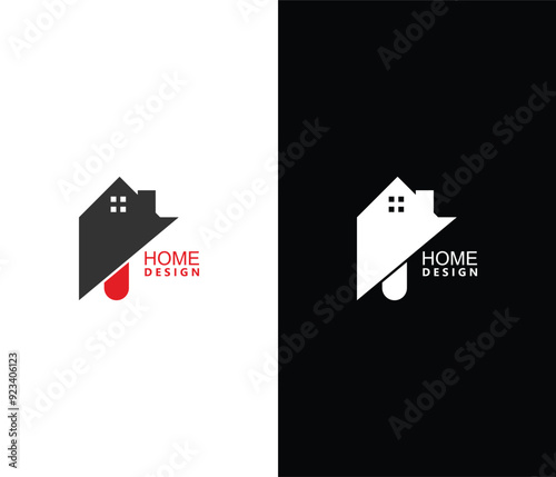 Real state bulding logo icon illustration abstract background design.