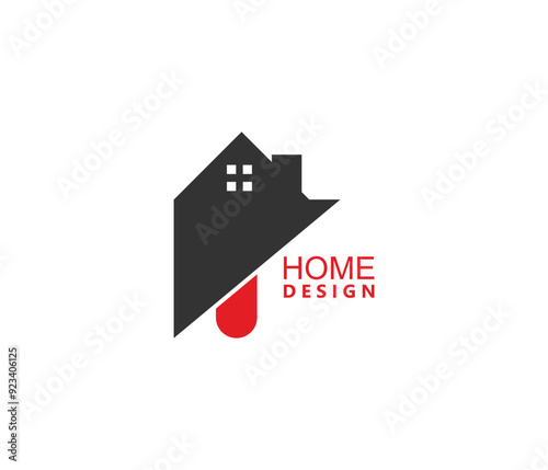Real state bulding logo icon illustration abstract background design.