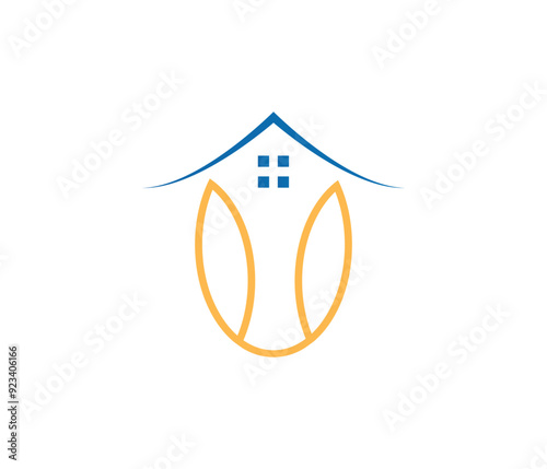 Real state bulding logo icon illustration abstract background design.