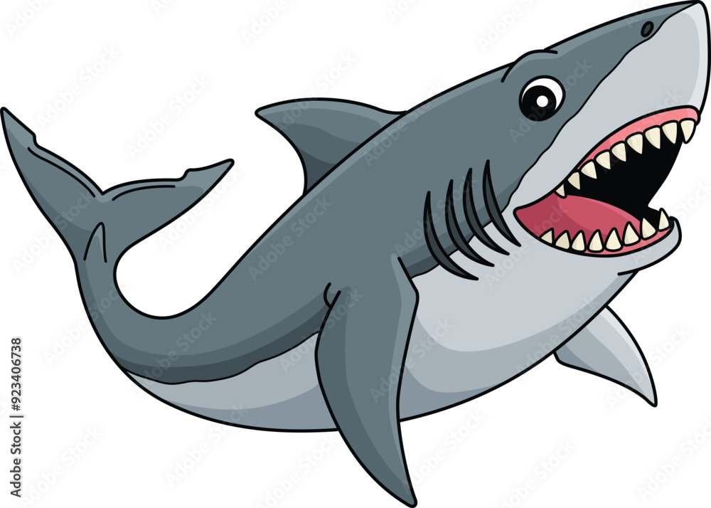 Great White Shark Cartoon Colored Clipart Great White Shark Cartoon Colored Clipart