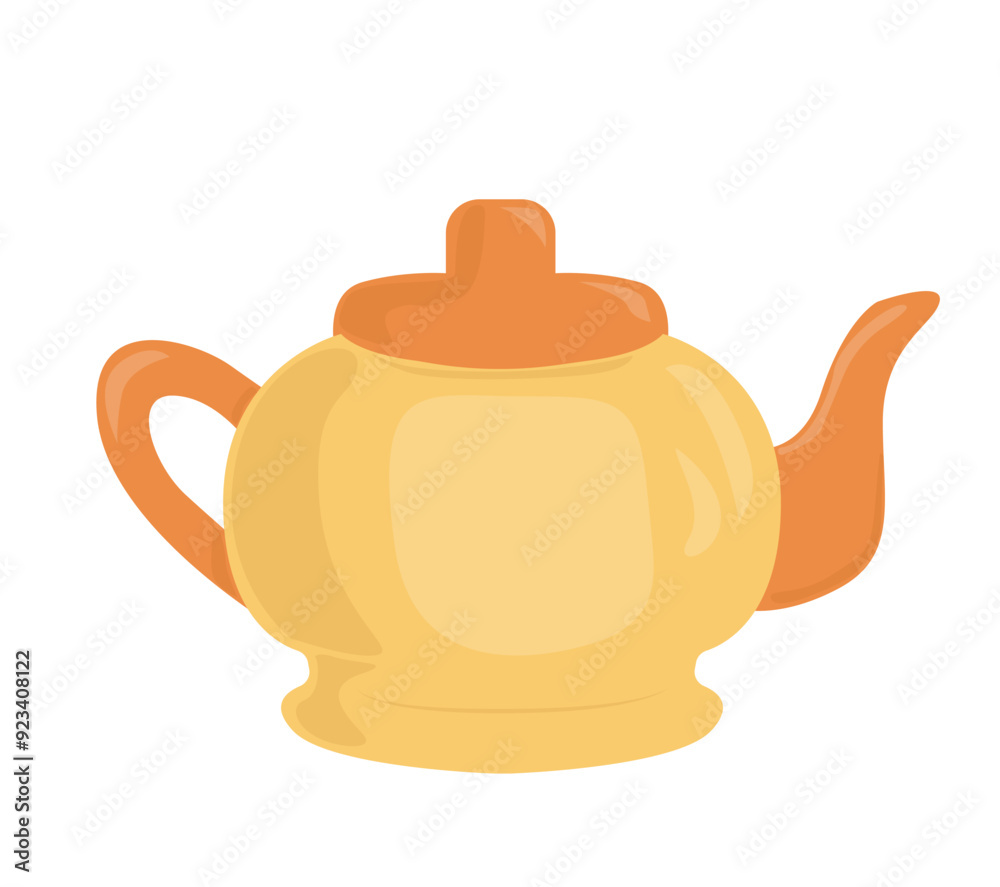 porcelain teapot traditional flat design vector clipart style porcelain teapot traditional flat design vector clipart style