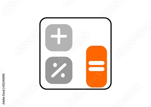  Calculator icons. Six calculator icons, color icons, vector icons