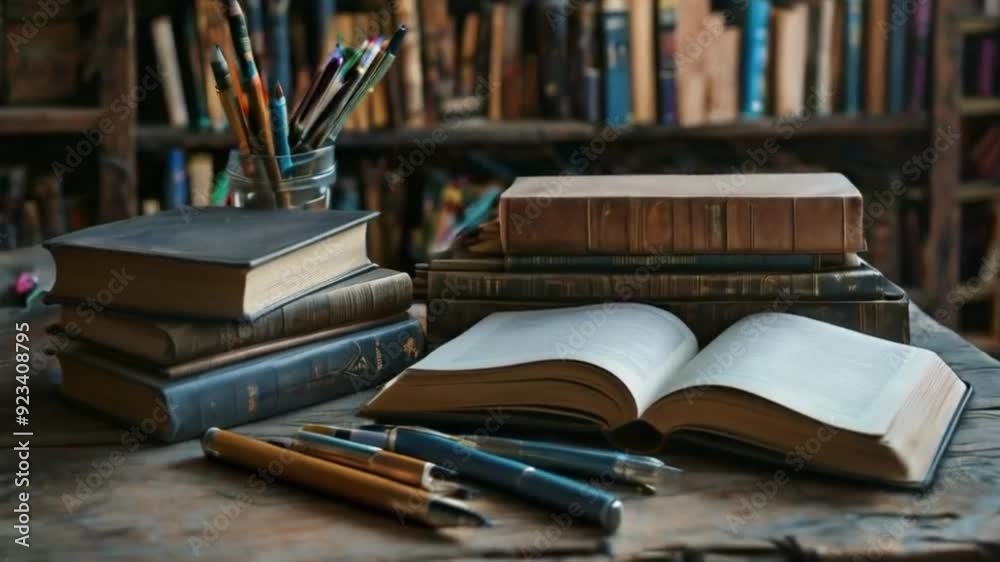 old books in library