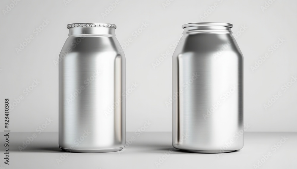 Empty metallic cans on a light background during daylight Empty metallic cans on a light background during daylight