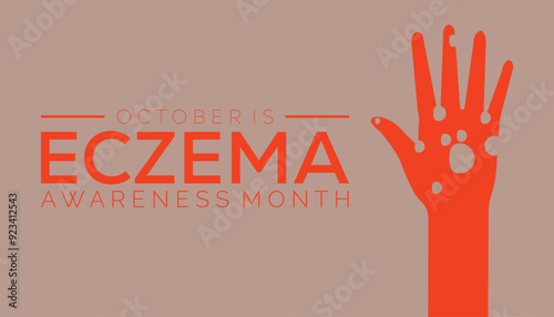 Eczema Awareness Month is observed every year on October. Holiday concept background, placard, banner design template Vector illustration background design.