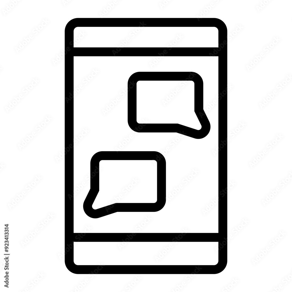 Smartphone chat icon, concept about communication between people, and online text messaging, suitable for infographics about community relations. Smartphone chat icon, concept about communication between people, and online text messaging, suitable for infographics about community relations.
