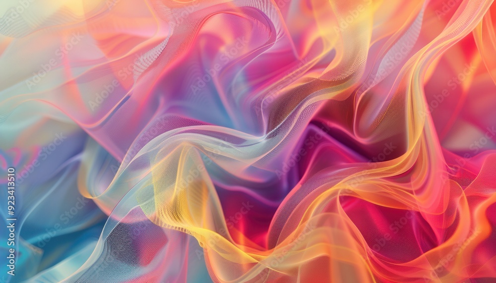 Vibrant abstract fabric patterns with flowing colors in soft pastel hues Vibrant abstract fabric patterns with flowing colors in soft pastel hues