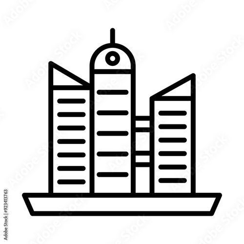 Cityscape line icon