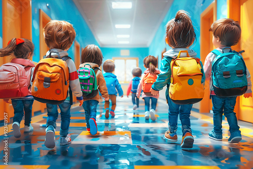 Children go home after finishing school