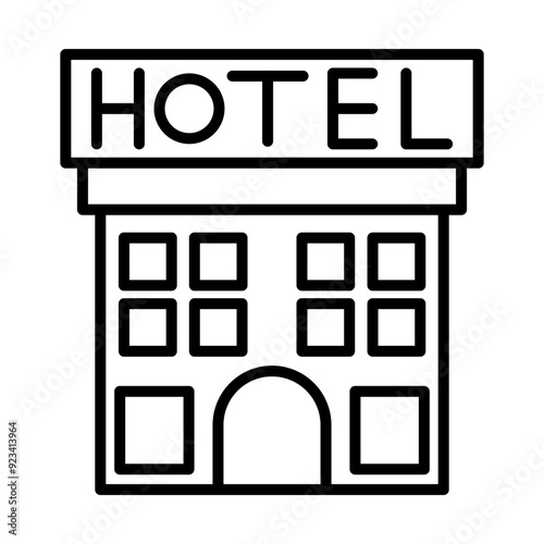 Hotel line icon