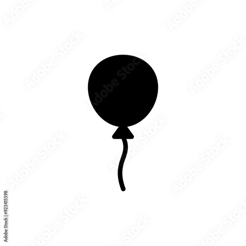 Balloon icon logo design. Party balloon sign and symbol photo