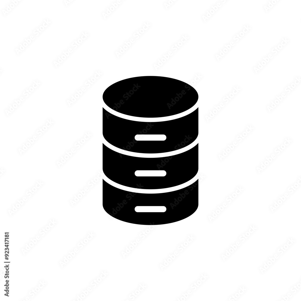 Database icon logo design. database sign and symbol Database icon logo design. database sign and symbol