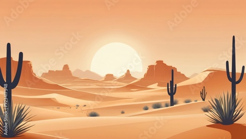 simple background of quiet desert