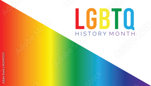 LGBTQ History Month is observed every year on October. Holiday concept background, placard, banner design template Vector illustration background design.