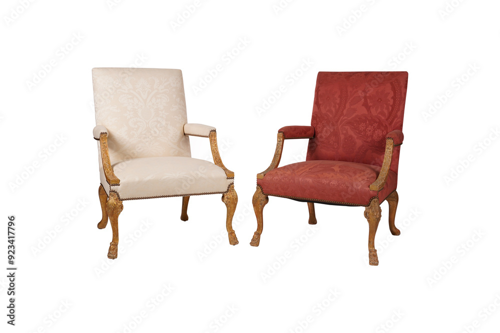 antique armchair isolated on white antique armchair isolated on white