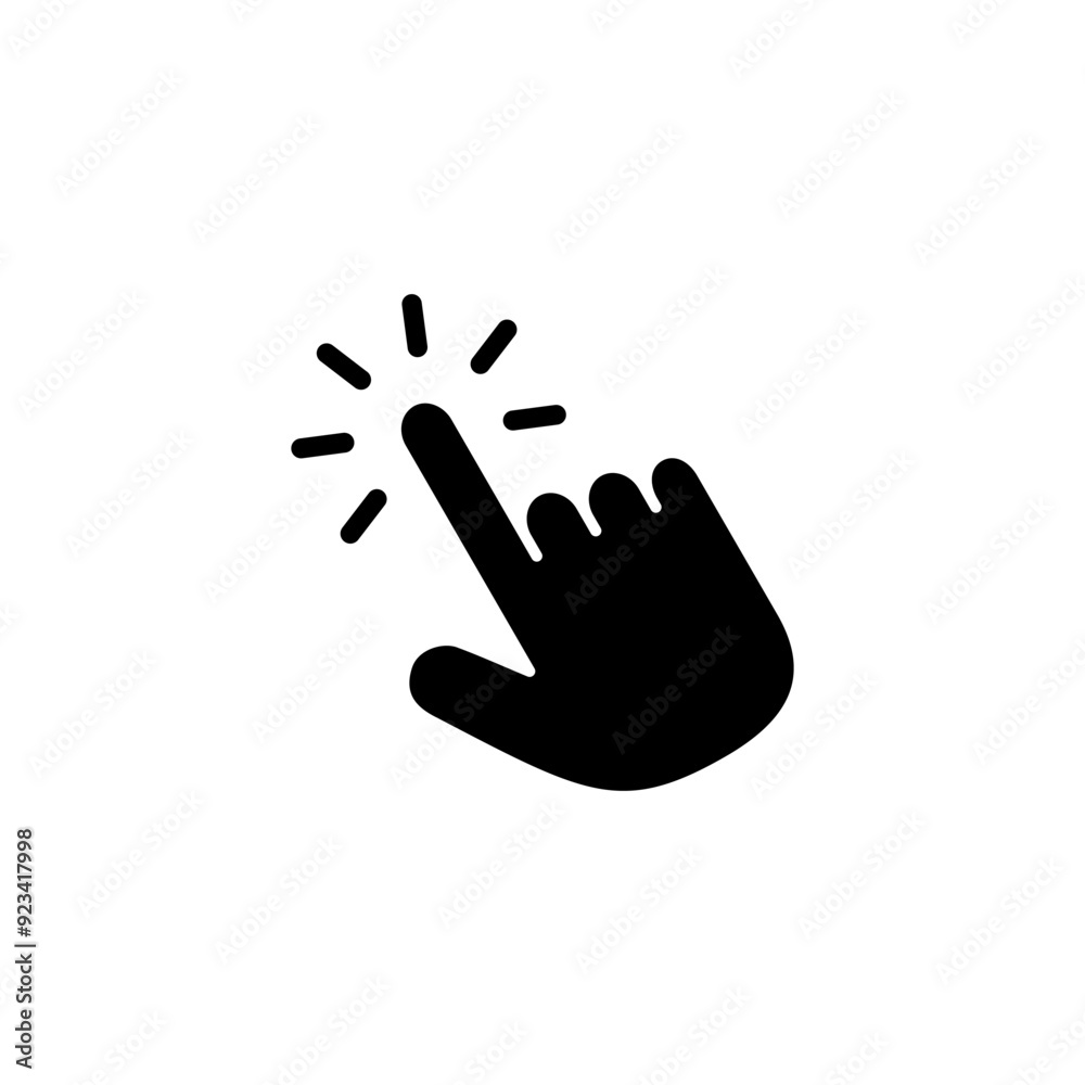 Hand click icon logo design. pointer sign and symbol. hand cursor icon Hand click icon logo design. pointer sign and symbol. hand cursor icon