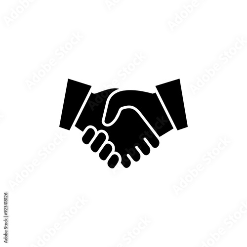 Handshake icon logo design. business handshake sign and symbol. contact agreement