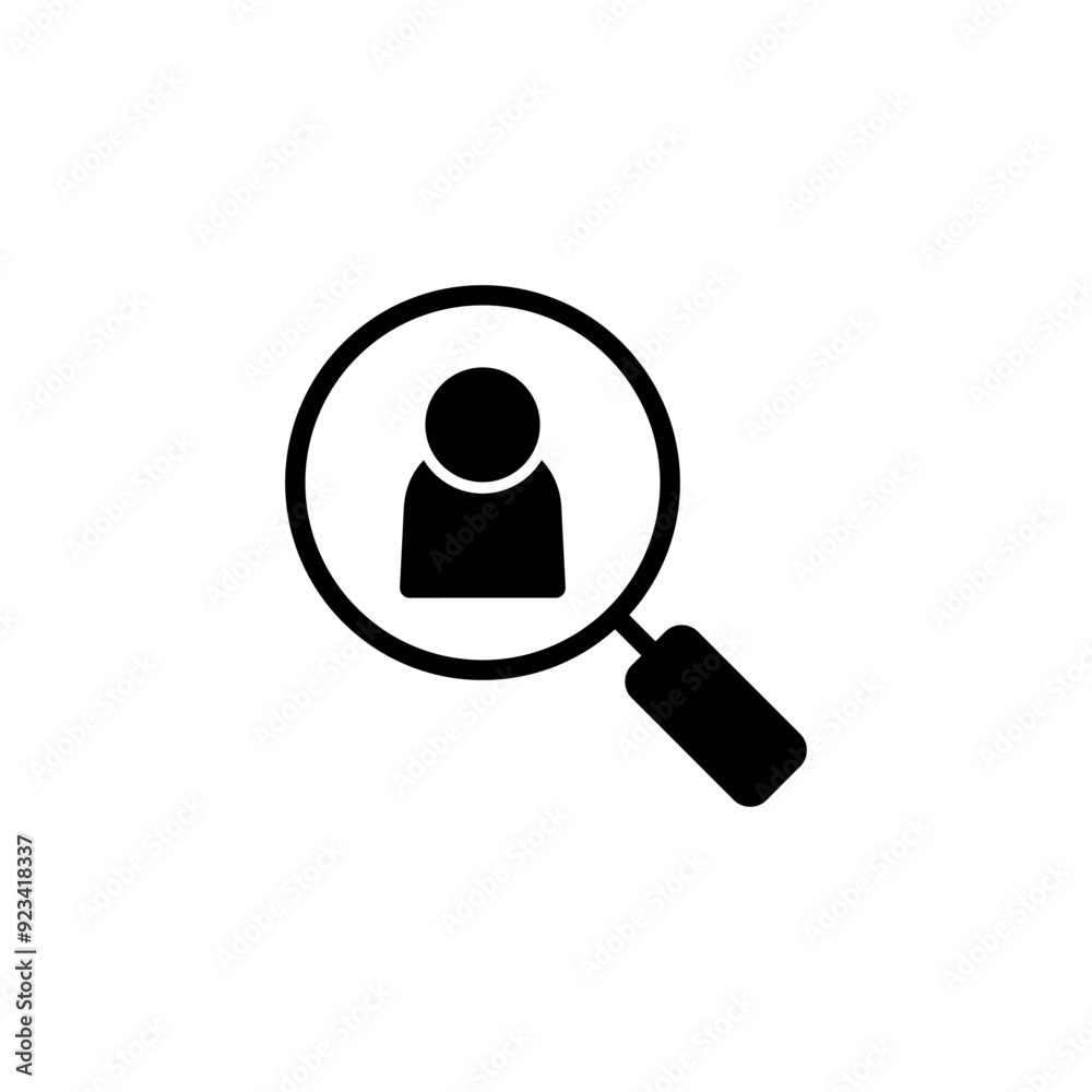 Hiring icon logo design. Search job vacancy sign and symbol. Human resources concept. Recruitment Hiring icon logo design. Search job vacancy sign and symbol. Human resources concept. Recruitment
