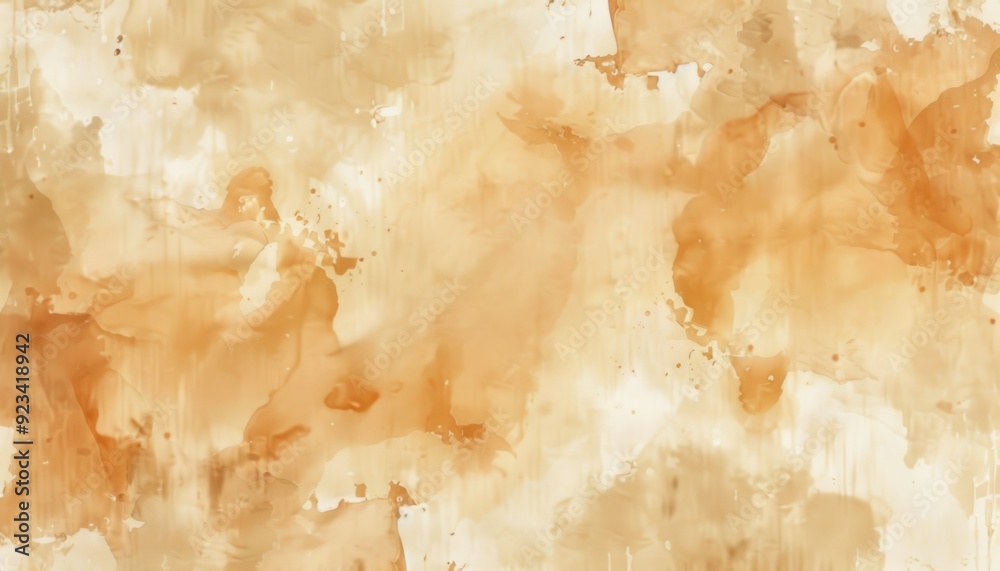 Abstract brown watercolor texture with soft blends on a light background Abstract brown watercolor texture with soft blends on a light background