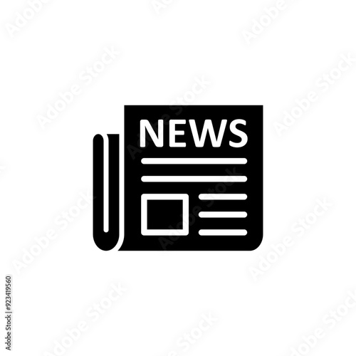 Newspaper icon logo design. news paper sign and symbolign