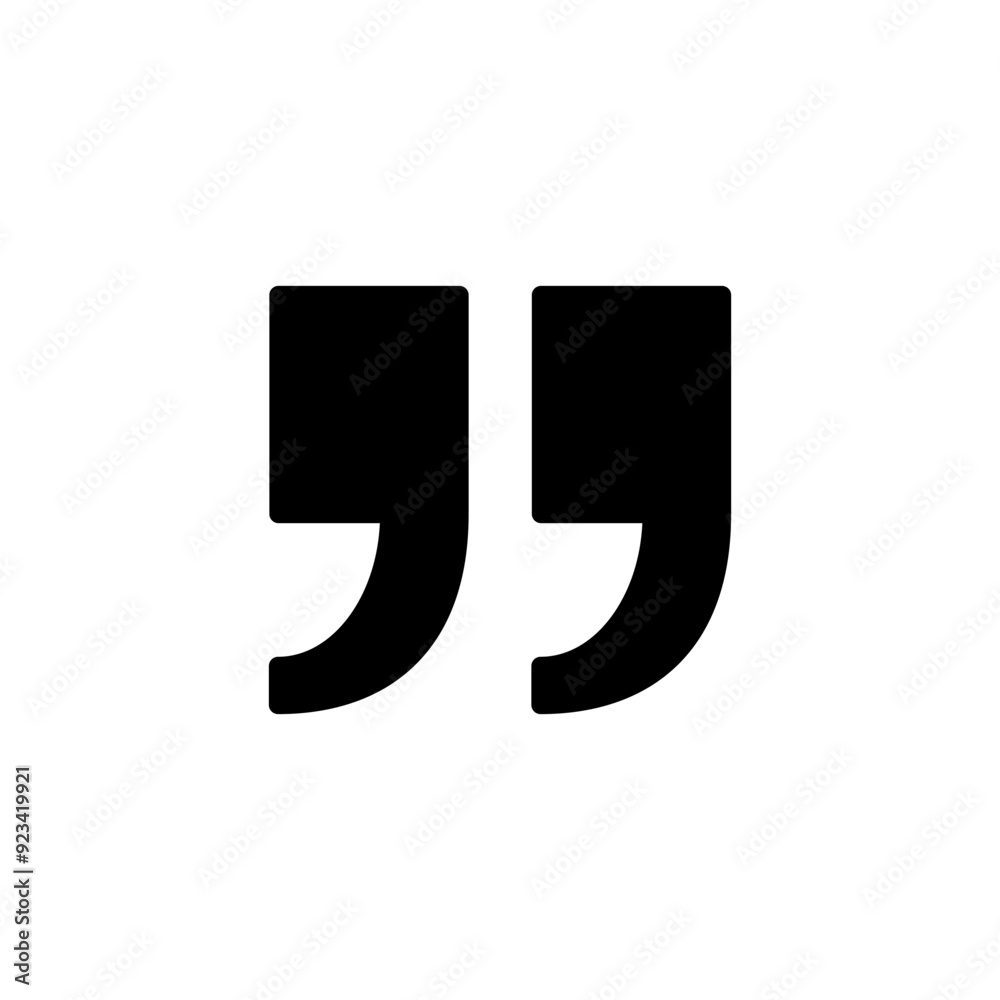 Quote icon logo design. Quotation mark sign and symbol Quote icon logo design. Quotation mark sign and symbol