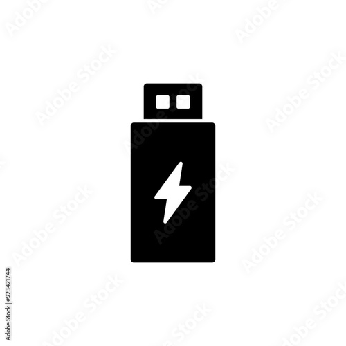 Usb icon logo design. Flash disk sign and symbol. flash drive sign. usb charging