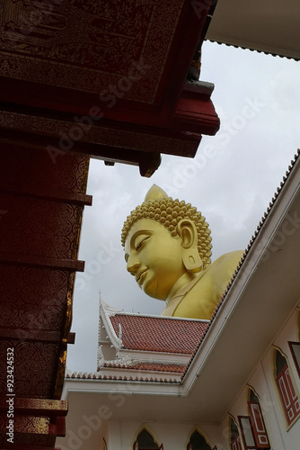 Large brass Buddha statue in Thailand