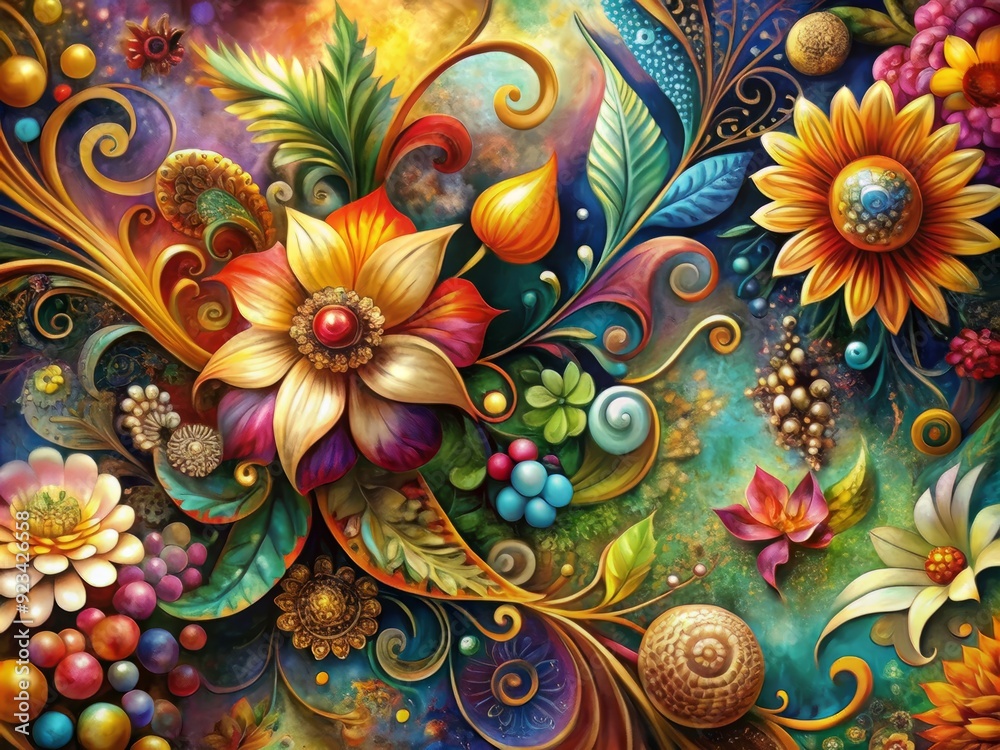 Vibrant, expressive abstract background featuring rich, tactile textures and intricate patterns in a kaleidoscope of colors, evoking an sense of luxury and sophisticated elegance. Vibrant, expressive abstract background featuring rich, tactile textures and intricate patterns in a kaleidoscope of colors, evoking an sense of luxury and sophisticated elegance.
