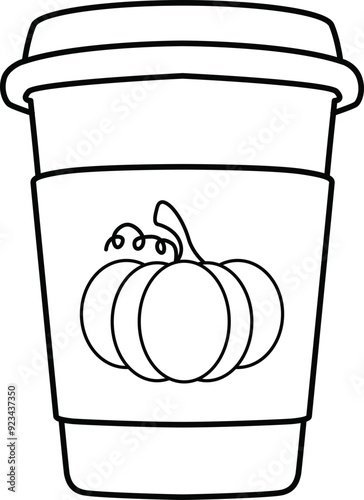 Pumpkin Spice Latte Coffee Cup Cricut and Silhouette SVG file photo