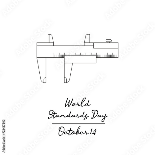 line art of World Standards Day good for World Standards Day celebrate. line art.