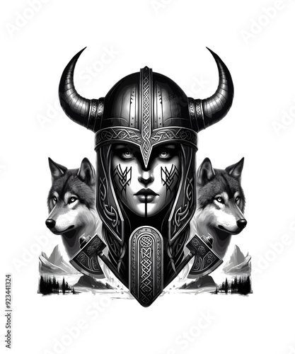 Viking Shield Maiden Warrior
