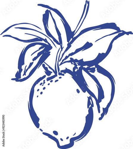 Outline blue Dolce Vita Getaway Illustration