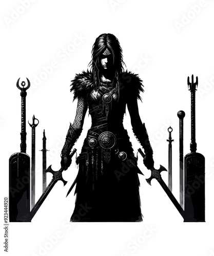Viking Shield Maiden Warrior