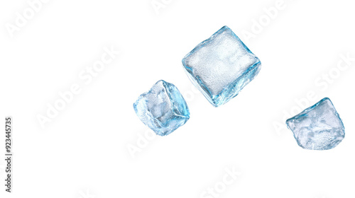 ice cubes flying transparent background