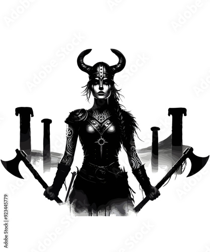 Viking Shield Maiden Warrior