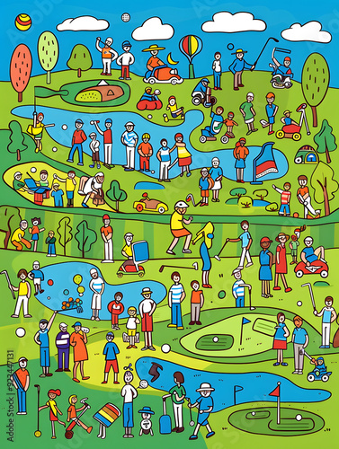 golf-themed graphic advertising backgrounds.