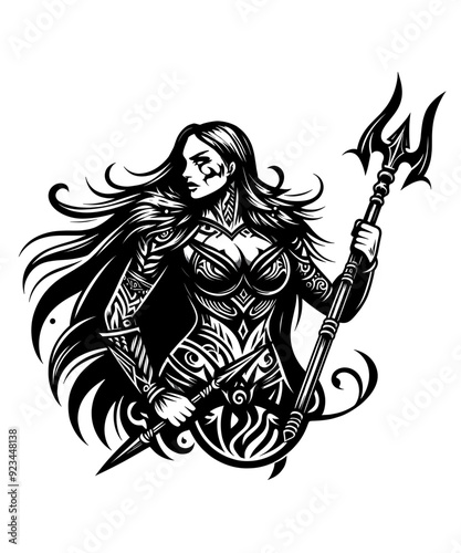 Viking Shield Maiden Warrior 
