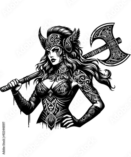 Viking Shield Maiden Warrior 